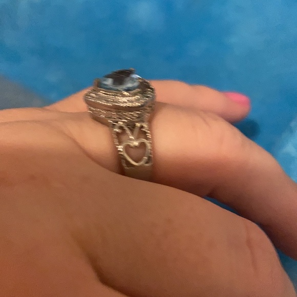 Heart blue 7 Karis ring/ blue band ring - Picture 2 of 10